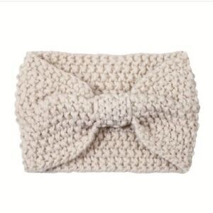 Cream Knitted Headband Elastic Wide Stretch Top Twist Ladies Hair Accessories
